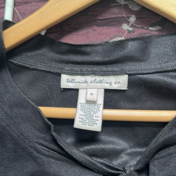 Black suede like material top with beaded accent - Picture 5 of 5